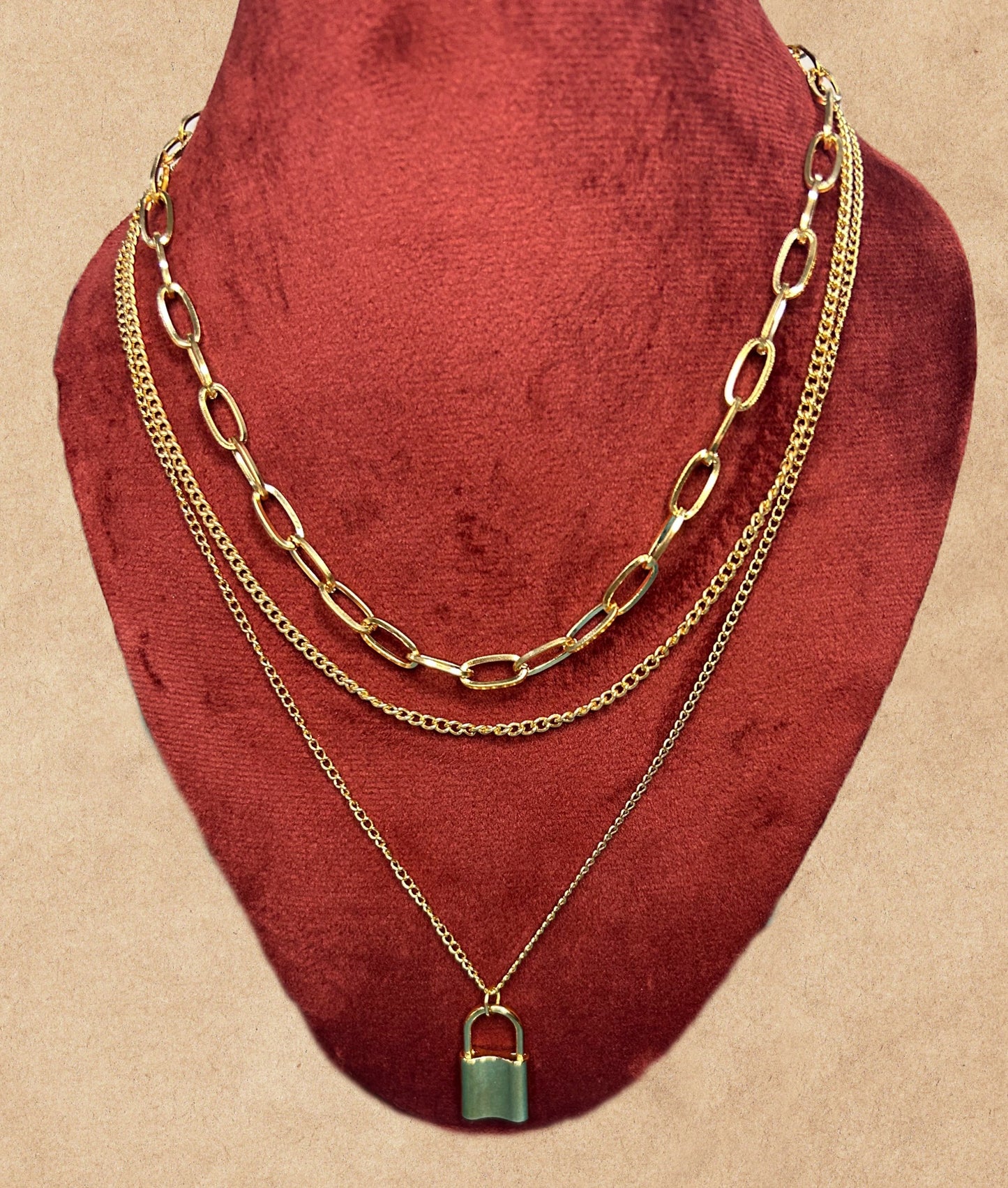 Leo 3 Layer Rose Gold Chain