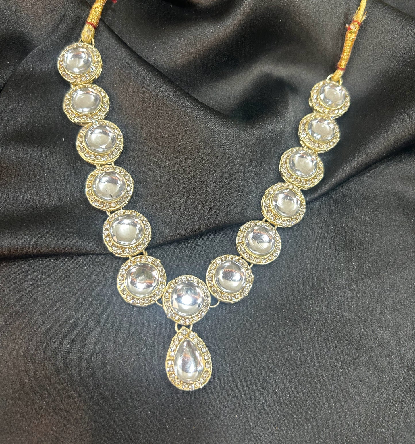 Anusha Monalisa stone studded Set with American Diamond