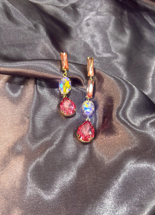 Kai Pink Long Drop Earrings