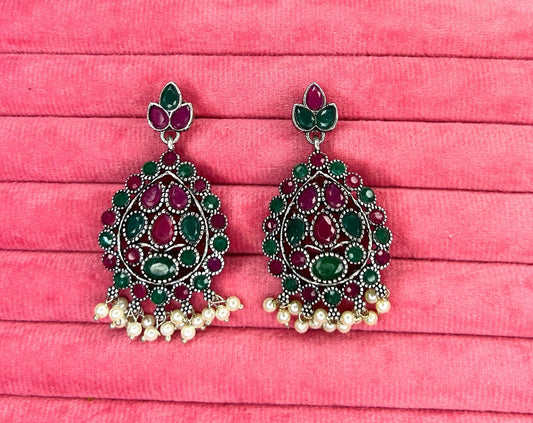 Sia German Silver Earrings