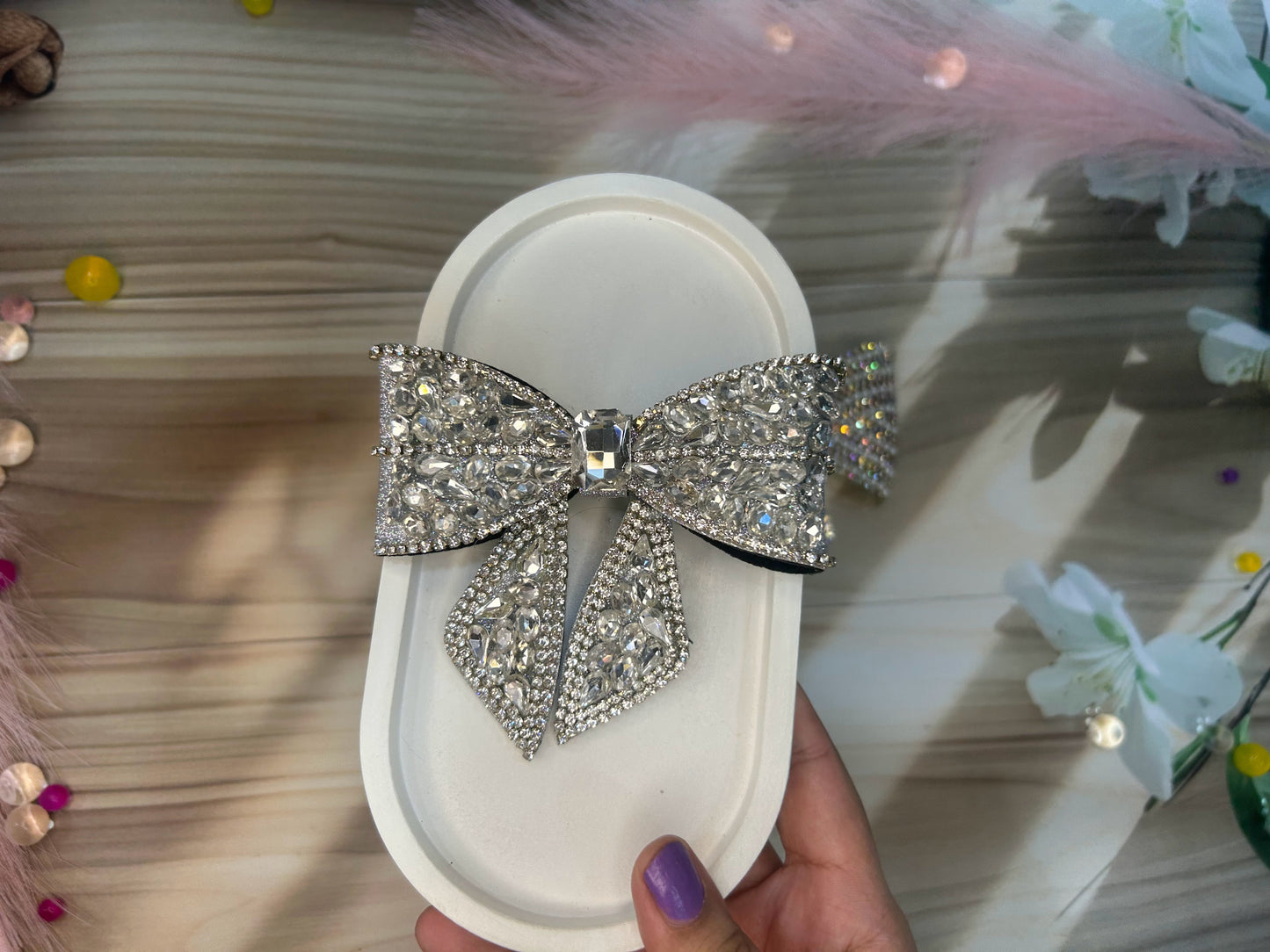 bow with crystals