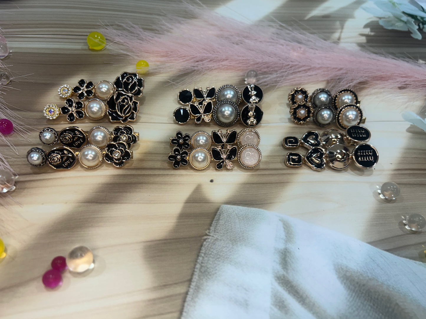 Crystal Contemporary Hair Clips - Korean Design for Women & Girls (1 Set)