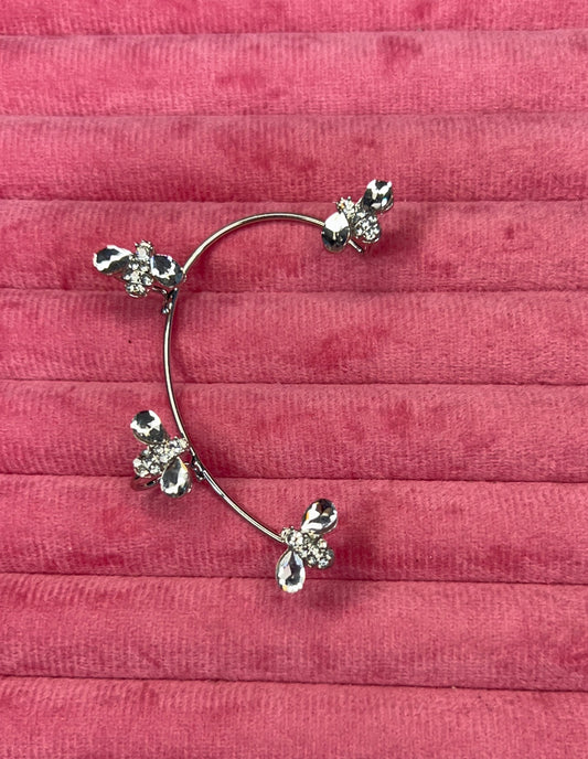 Snow Silver Earcuff