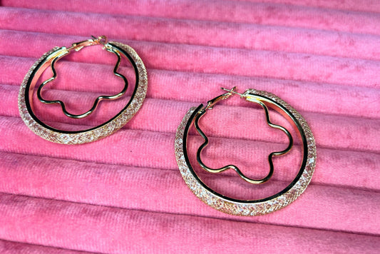 TIA Rose Gold Round Hoops