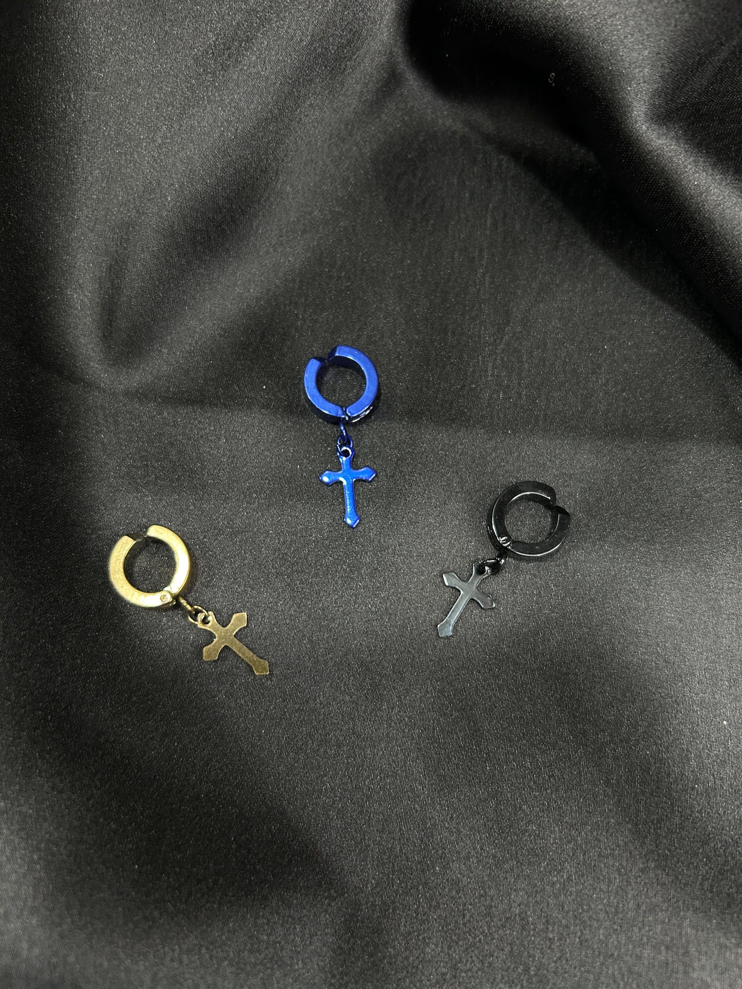 Clip on Earring with Cross Charm